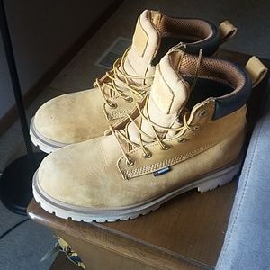 Mens sz.10 steel toe Red Wing tan boots